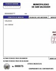 Recibo de impuesto de vialidad